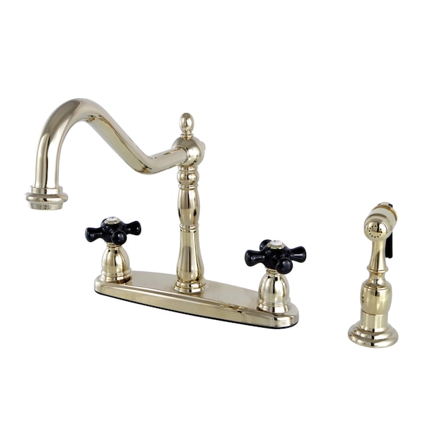 Duchess Centerset Kitchen Faucet, Polished Brass
